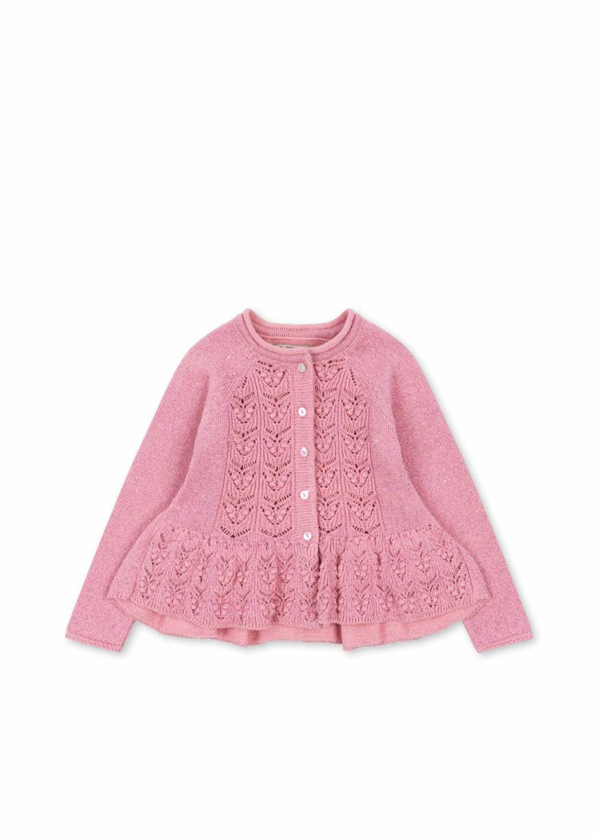 Tops | Kids Konges Sløjd CABBY FRILL CARDIGAN Powder Pink