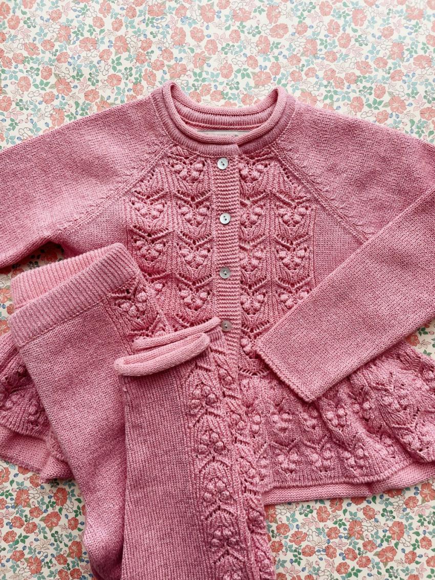Tops | Kids Konges Sløjd CABBY FRILL CARDIGAN Powder Pink