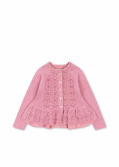 Tops | Kids Konges Sløjd CABBY FRILL CARDIGAN Powder Pink
