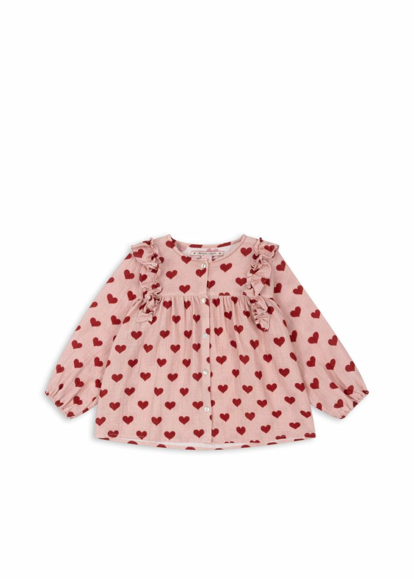 Tops | Kids Konges Sløjd COCO FRILL SHIRT GOTS Amour Mellow