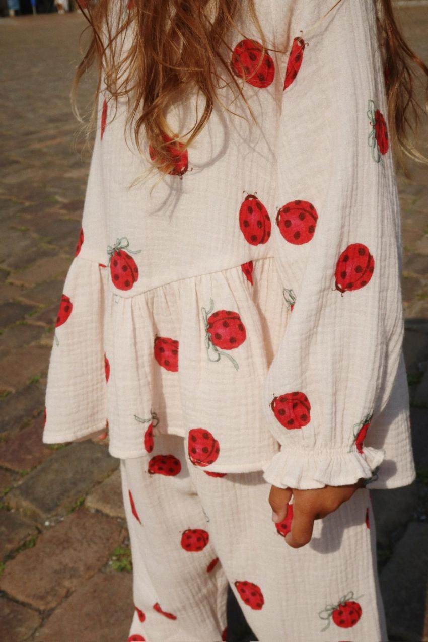Tops | Kids Konges Sløjd COCO LADYBUG BLOUSE GOTS Ladybug Bow