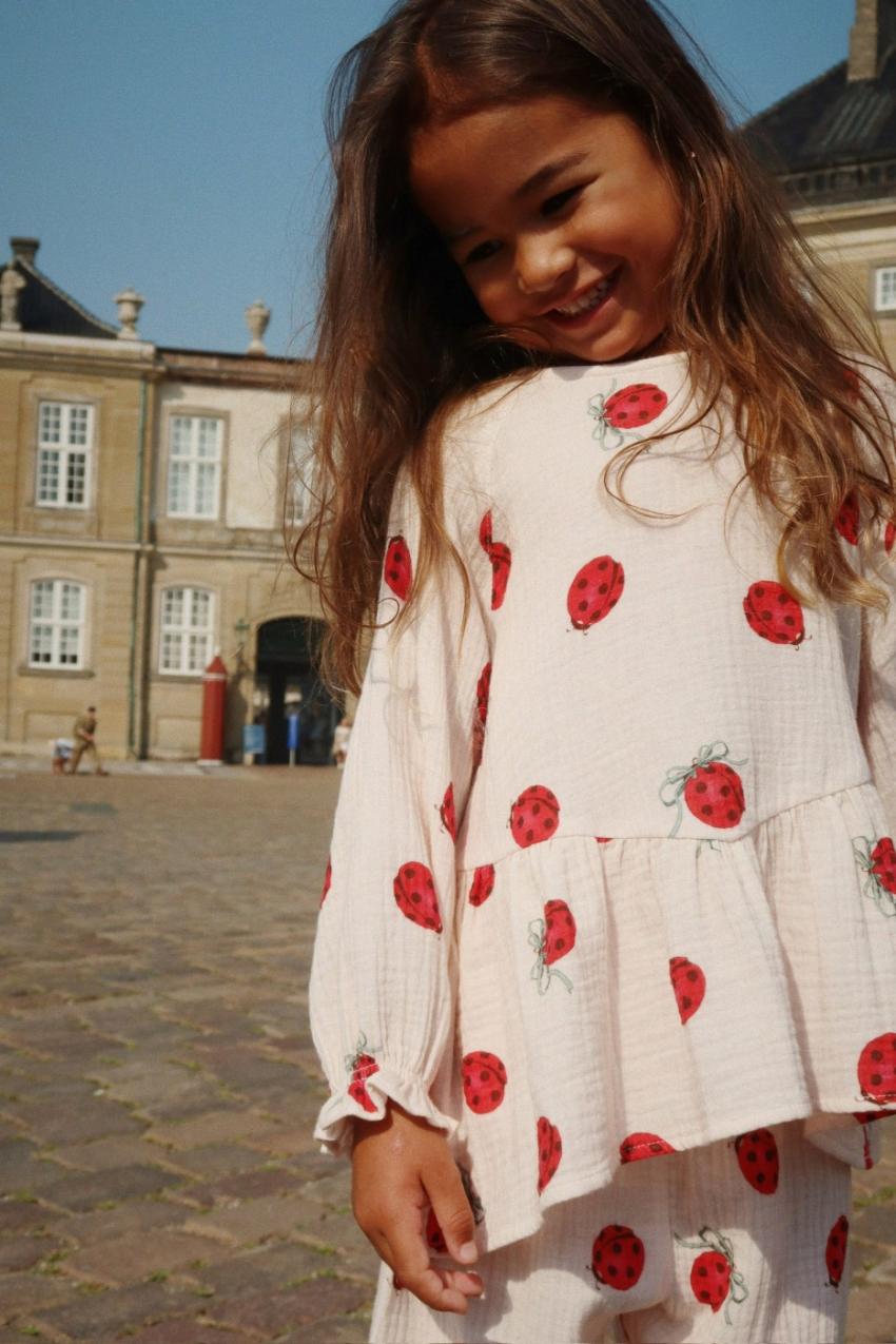Tops | Kids Konges Sløjd COCO LADYBUG BLOUSE GOTS Ladybug Bow