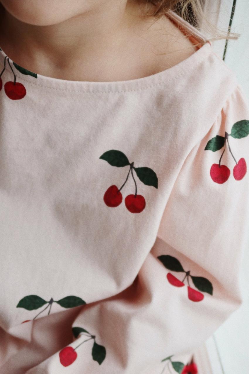 Tops | Kids Konges Sløjd DREY SLIT TEE GOTS Ma Grande Cerise Peony