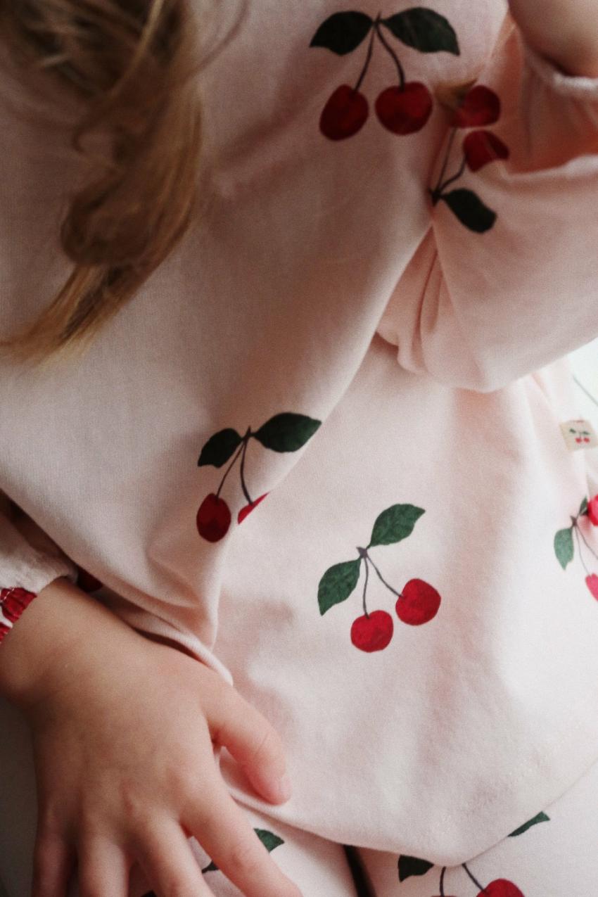 Tops | Kids Konges Sløjd DREY SLIT TEE GOTS Ma Grande Cerise Peony