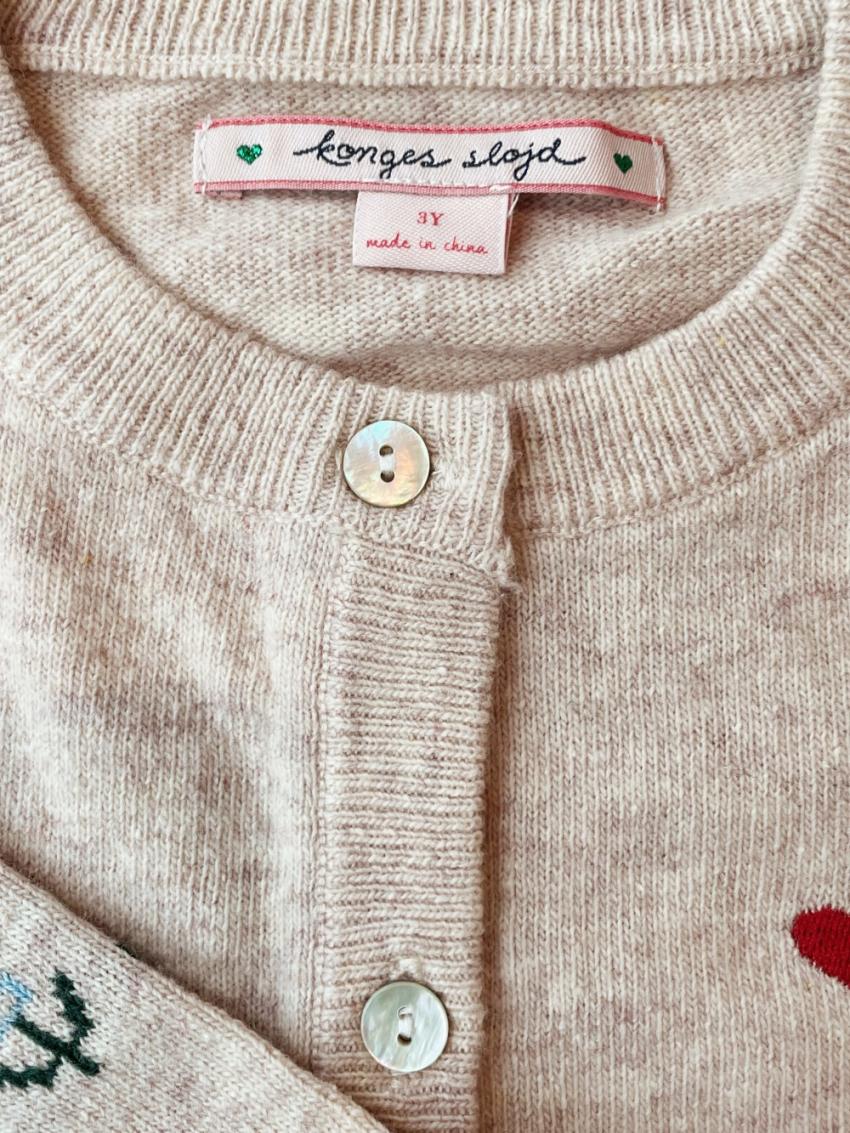 Tops | Kids Konges Sløjd ELI KNIT CARDIGAN Off White Melange
