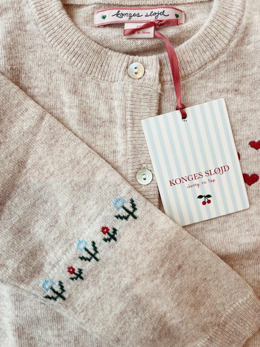 Tops | Kids Konges Sløjd ELI KNIT CARDIGAN Off White Melange