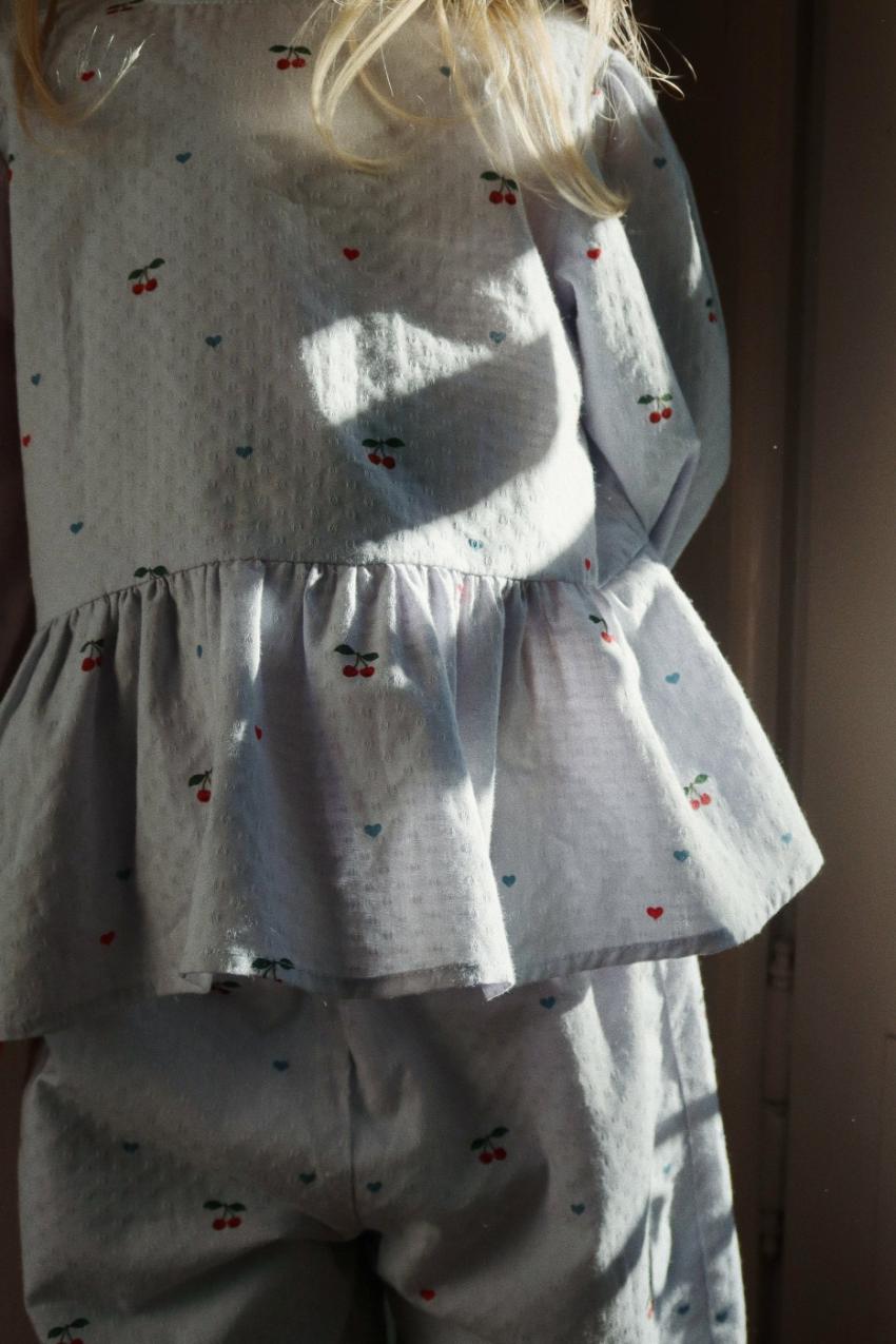 Tops | Kids Konges Sløjd EVIA BLOUSE GOTS Cherry Blue Coeur