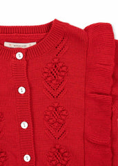 Tops | Kids Konges Sløjd FIOL FRILL CARDIGAN Barbados Cherry