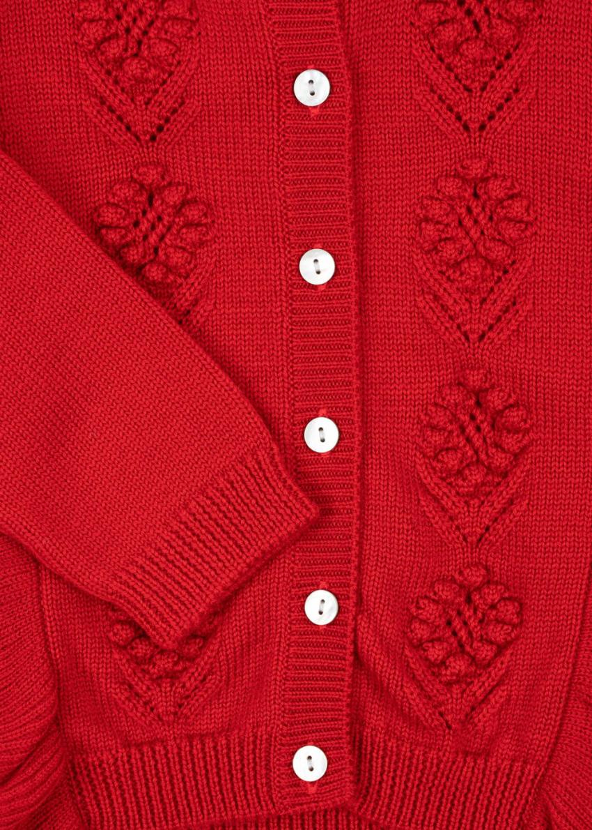 Tops | Kids Konges Sløjd FIOL FRILL CARDIGAN Barbados Cherry