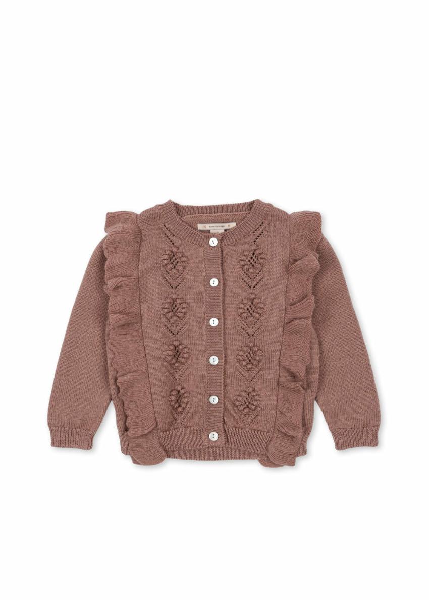 Tops | Kids Konges Sløjd FIOL FRILL CARDIGAN Burlwood