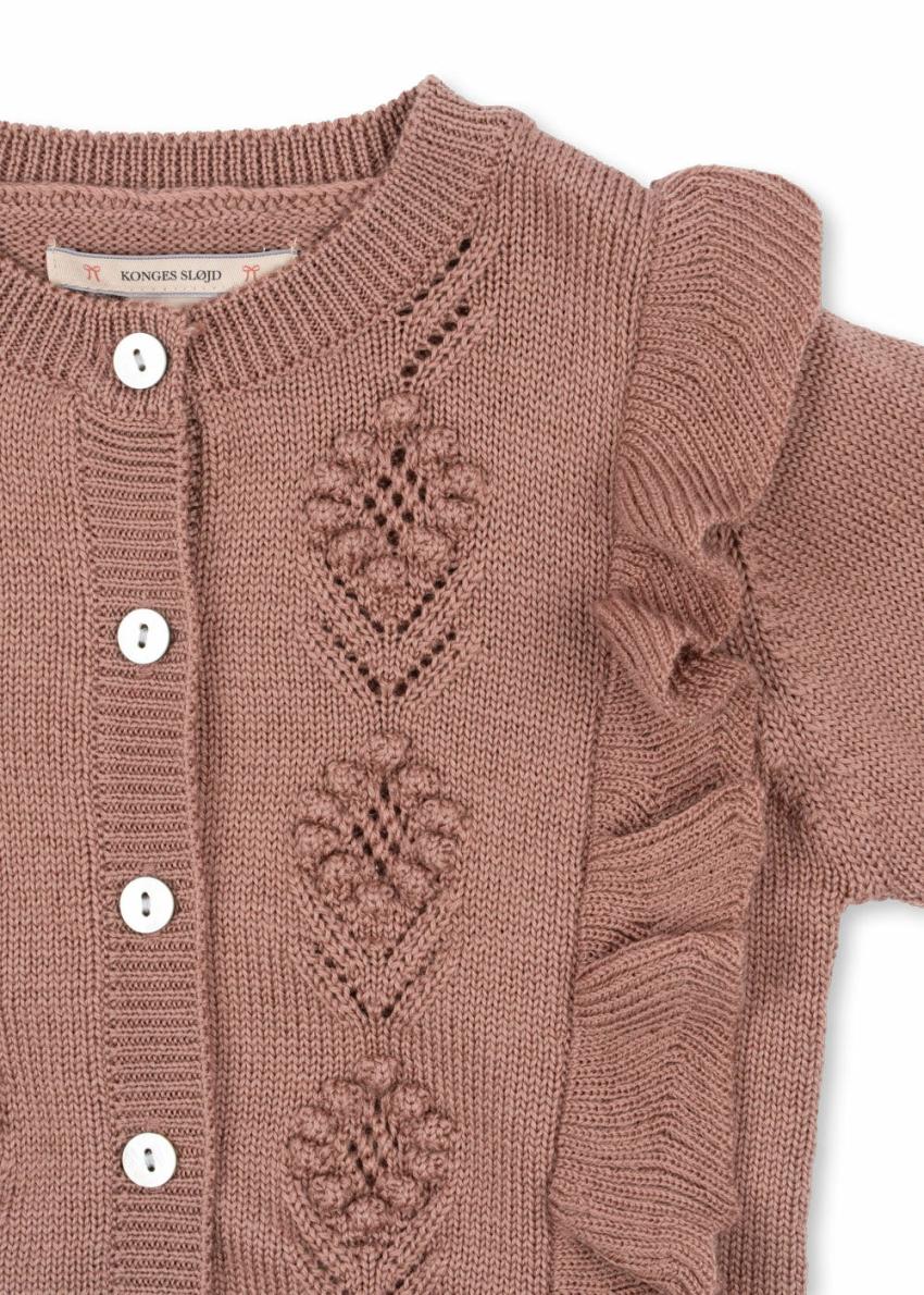 Tops | Kids Konges Sløjd FIOL FRILL CARDIGAN Burlwood