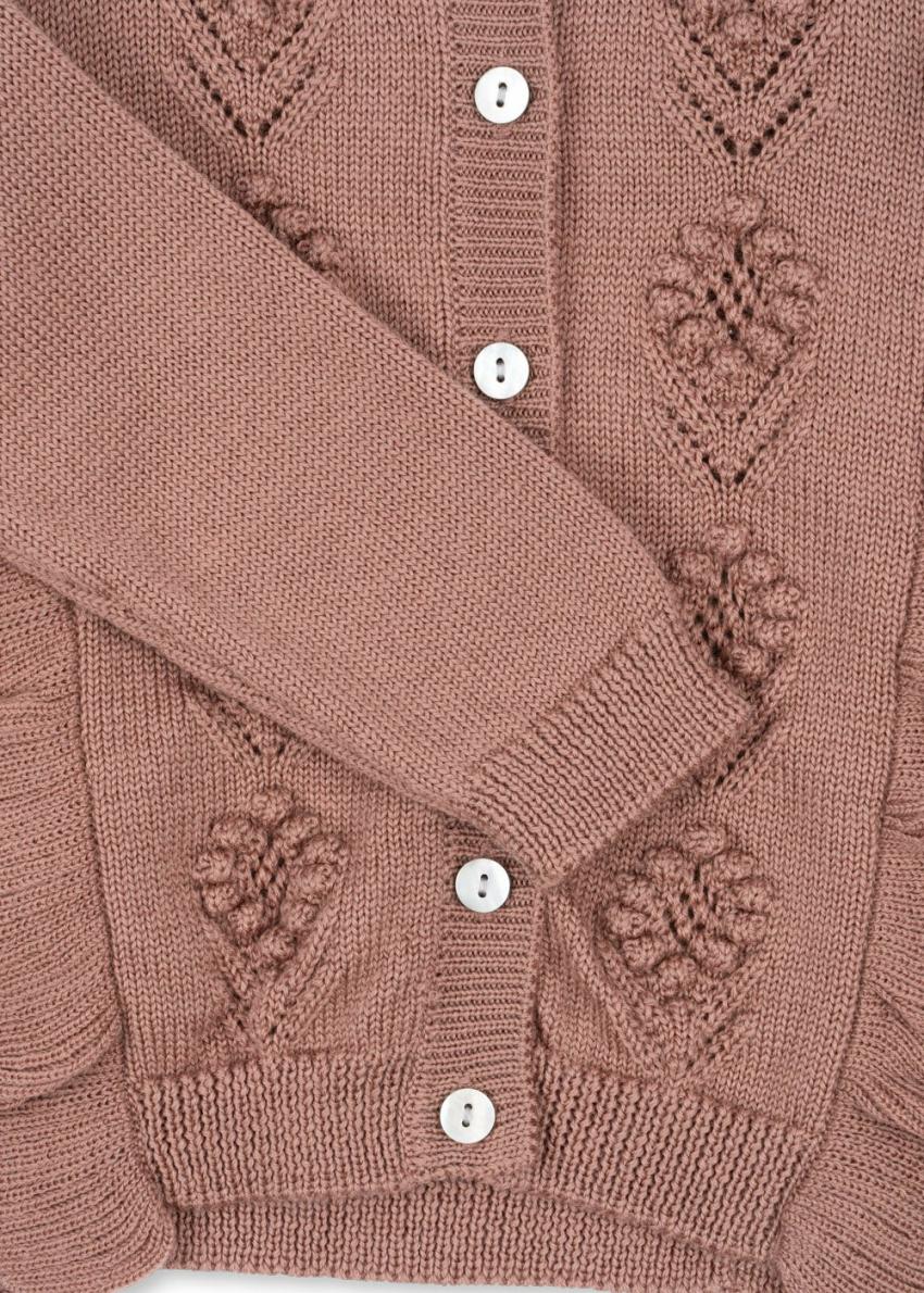 Tops | Kids Konges Sløjd FIOL FRILL CARDIGAN Burlwood