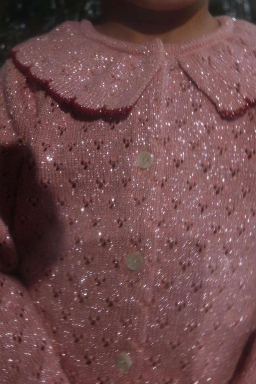 Tops | Kids Konges Sløjd HOLIDAY KNIT CARDIGAN Mellow Rose