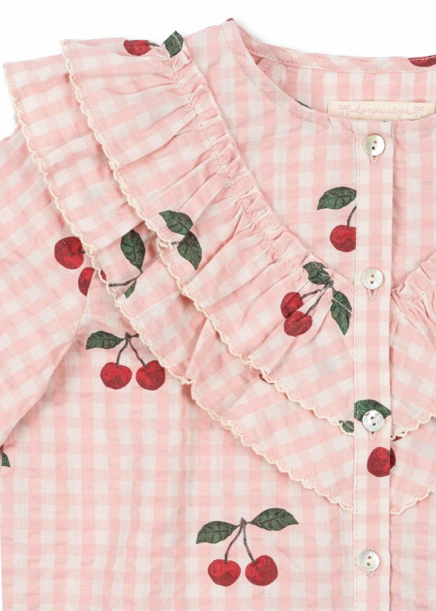 Tops | Kids Konges Sløjd KIM FRILL BLOUSE GOTS Cherry Check