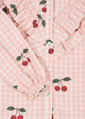 Tops | Kids Konges Sløjd KIM FRILL BLOUSE GOTS Cherry Check