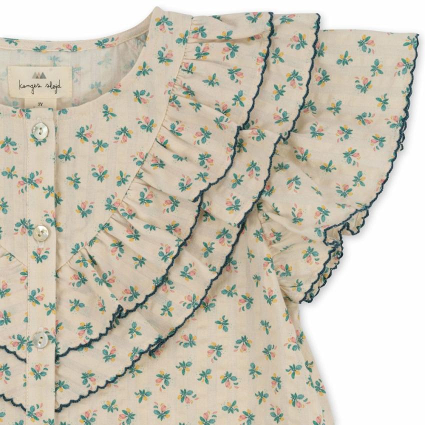 Tops | Kids Konges Sløjd KIM FRILL SS SHIRT GOTS Fleur Coloré