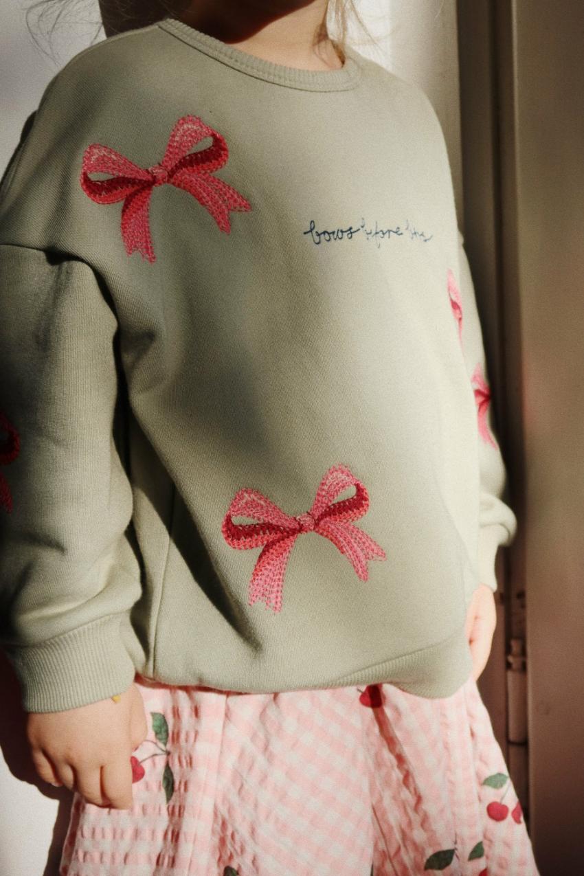 Tops | Kids Konges Sløjd LOU BOW SWEATSHIRT OCS Tea