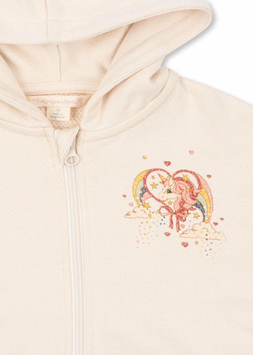 Tops | Kids Konges Sløjd LOUPY LOU HOODIE GOTS Ecru