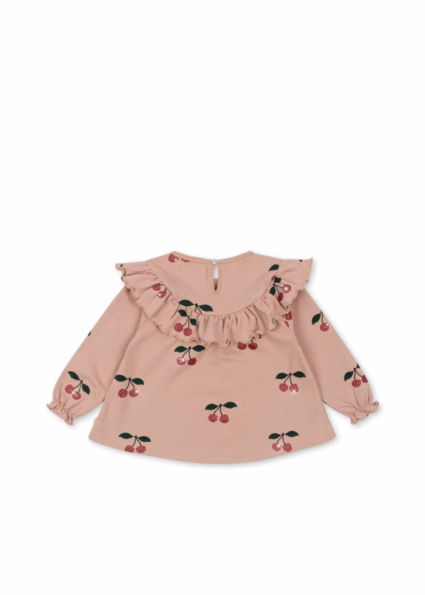 Tops | Kids Konges Sløjd MALLI CHERRY GLITTER BLOUSE GOTS Ma Grande Cerise Glitter Mellow