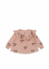 Tops | Kids Konges Sløjd MALLI CHERRY GLITTER BLOUSE GOTS Ma Grande Cerise Glitter Mellow