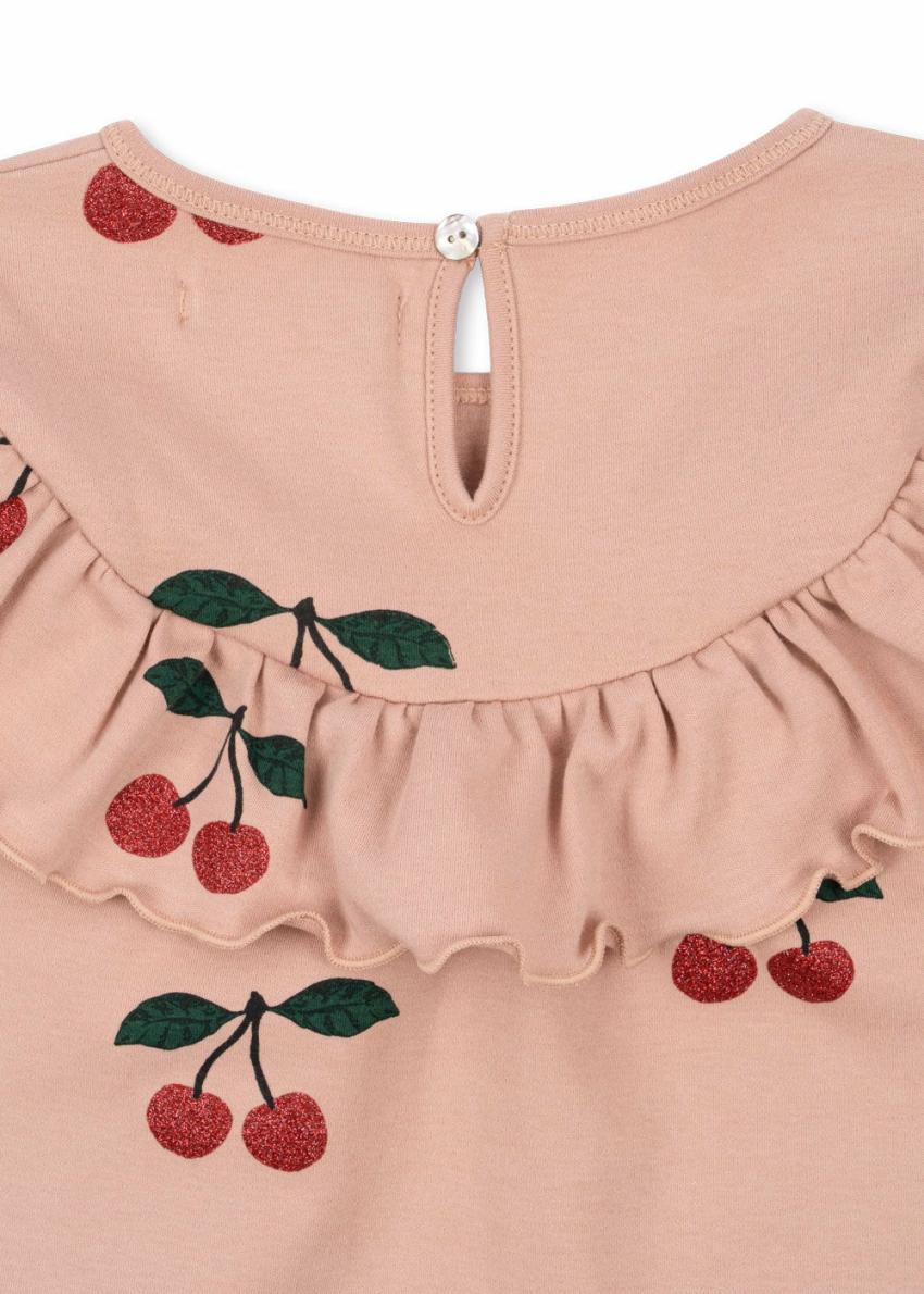 Tops | Kids Konges Sløjd MALLI CHERRY GLITTER BLOUSE GOTS Ma Grande Cerise Glitter Mellow