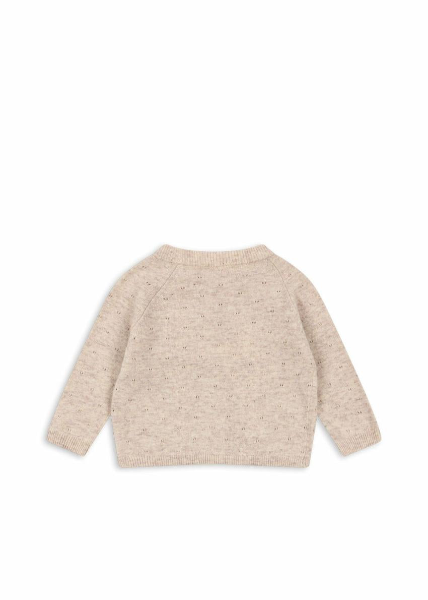 Tops | Kids Konges Sløjd MINO KNIT CARDIGAN Off White Melange Pointelle