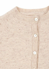 Tops | Kids Konges Sløjd MINO KNIT CARDIGAN Off White Melange Pointelle