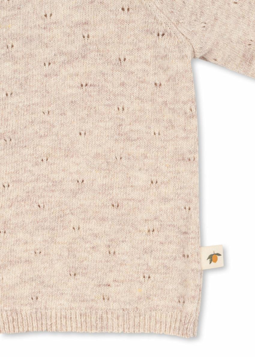 Tops | Kids Konges Sløjd MINO KNIT CARDIGAN Off White Melange Pointelle
