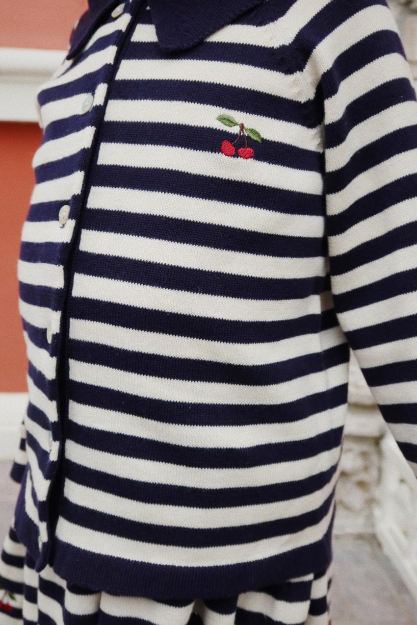 Tops | Kids Konges Sløjd VENTON KNIT CARDIGAN GOTS Navy Stripe